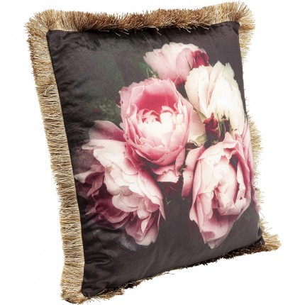 Coussin à franges Pivoines Kare Design