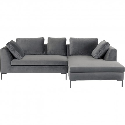 Canapé d'angle Gianna 270cm droite velours gris Kare Design Canapé d'angle Gianna 270cm droite velours gris Kare Design