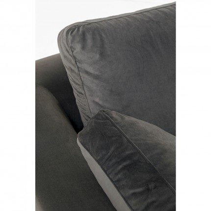 Canapé d'angle Gianna 270cm droite velours gris Kare Design