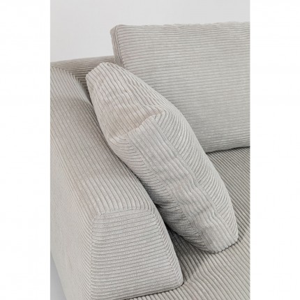 Canapé d'angle Gianna Cord 290cm gauche gris Kare Design