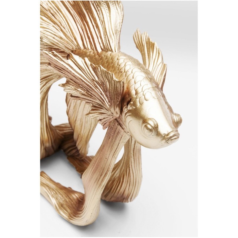Deco Figurine Betta Fish Gold Kare Design