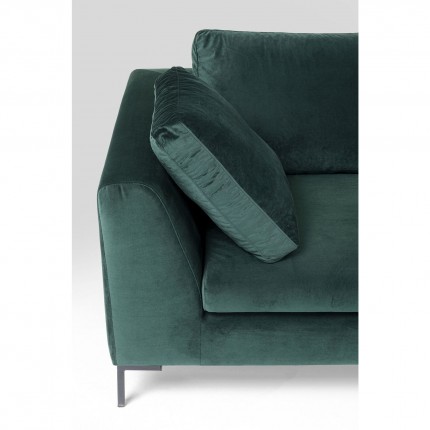 Canapé d'angle Gianna 270cm droite velours vert Kare Design