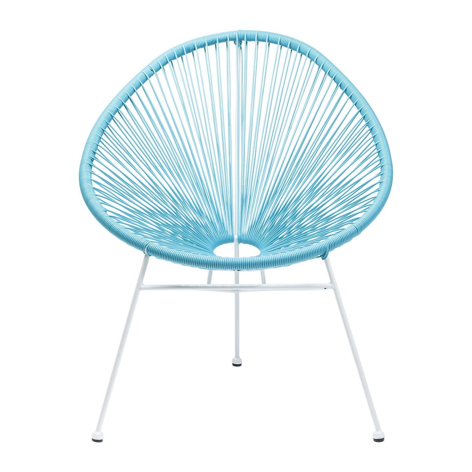 FAUTEUIL DE JARDIN SPAGHETTI BLEU CLAIR KARE DESIGN