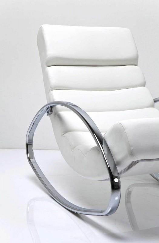 fauteuil à bascule Manhattan blanc Kare Design