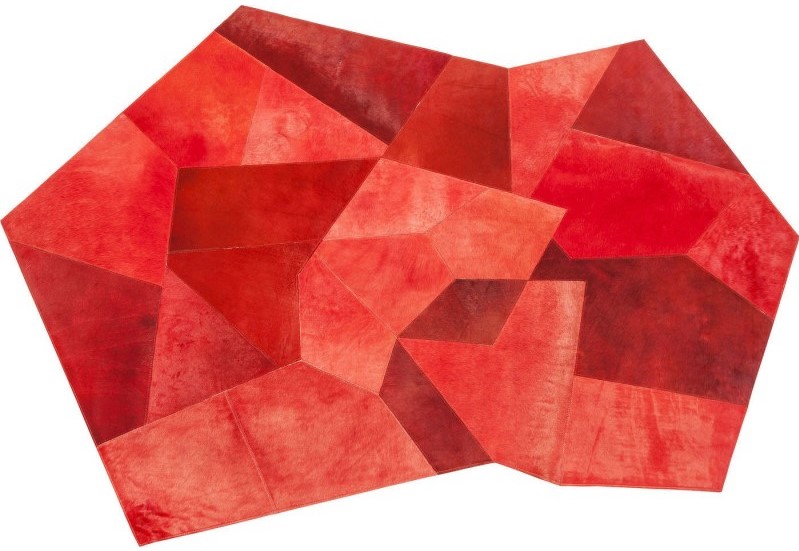 Tapis asymmetric rouge 240x170 cm Kare Design