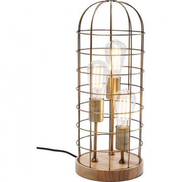 lampe cage tre wood