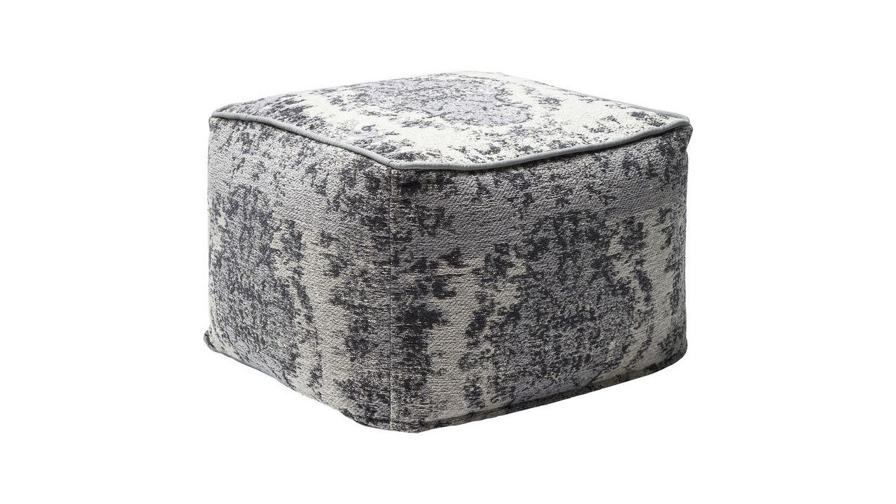 POUF KELIM POP GRIS KARE DESIGN