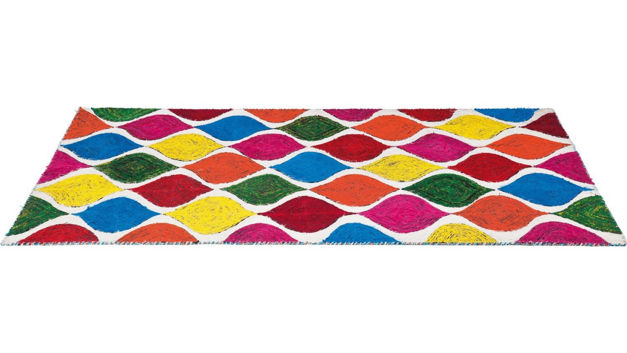 tapis multicolore waterdrop coloré 170x240cm - kare design