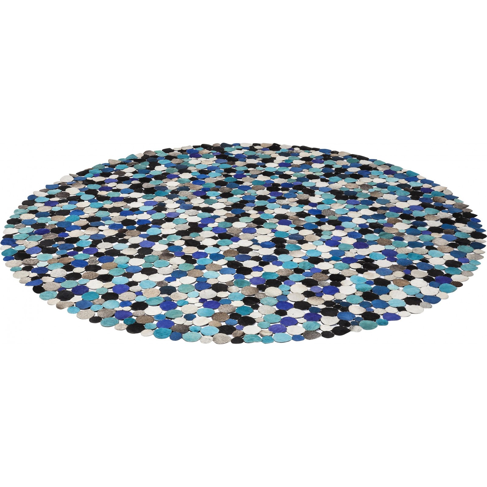 Tapis rond Circle bleu de chez Kare Design